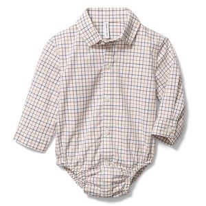 Janie & Jack BABY PLAID POPLIN BODYSUIT Dress Shirt